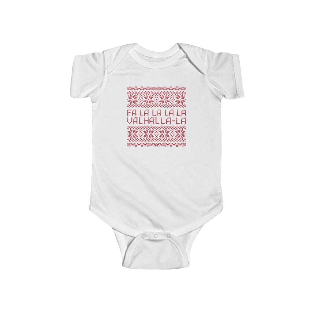 Valhalla Ugly Sweater Baby Bodysuit Scandinavian Design Studio