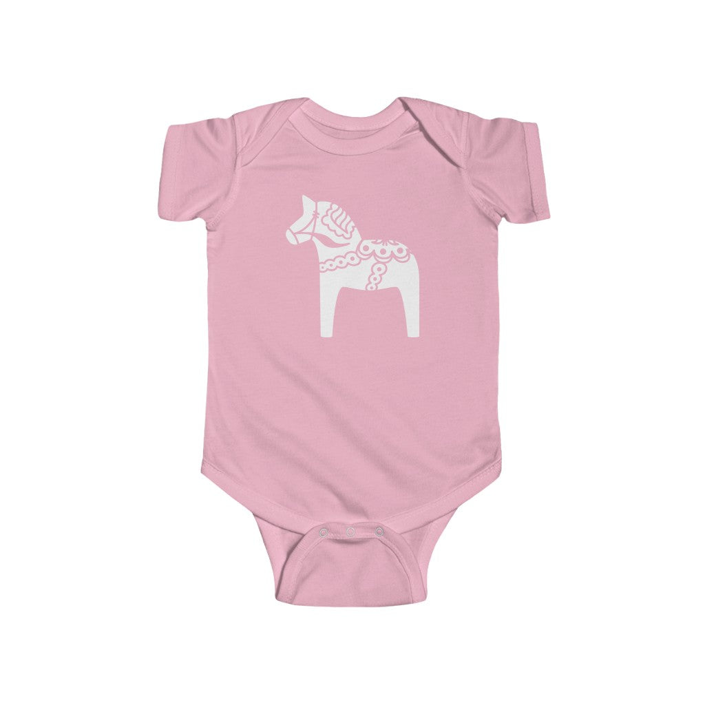 Swedish Horse Baby Bodysuit Scandinavian Design Studio