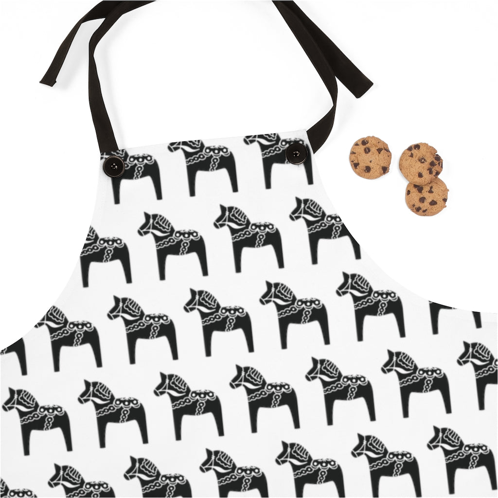 Dala Horse Print Apron Scandinavian Design Studio