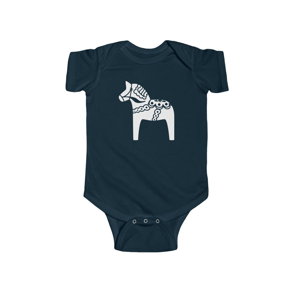 Swedish Horse Baby Bodysuit Scandinavian Design Studio