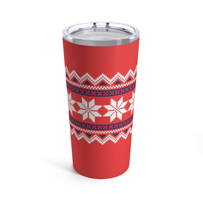 Red Nordic Sweater 20 oz Insulated Tumbler - Scandinavian Design Studio