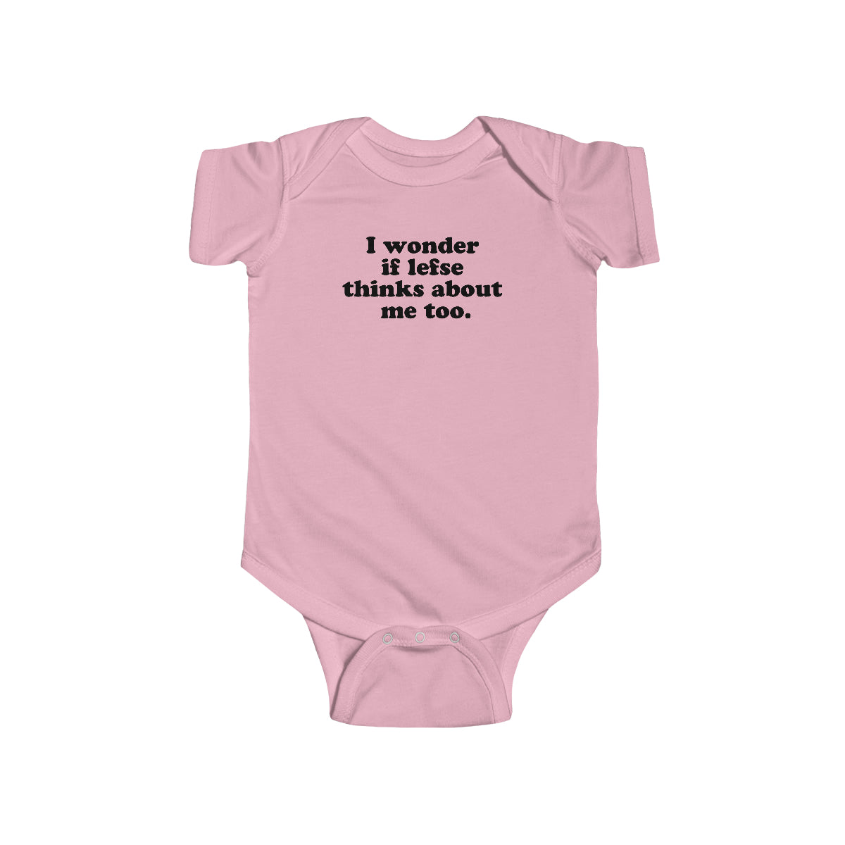 I Wonder If Lefse Thinks About Me Too Baby Bodysuit Scandinavian Design Studio