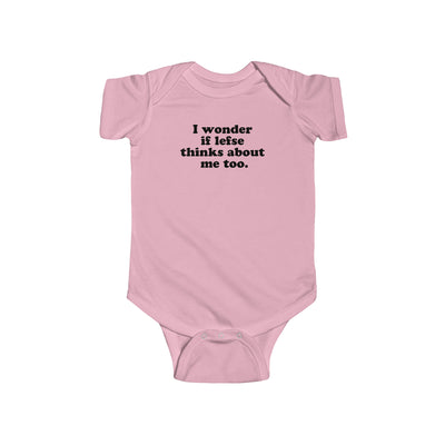 I Wonder If Lefse Thinks About Me Too Baby Bodysuit Scandinavian Design Studio