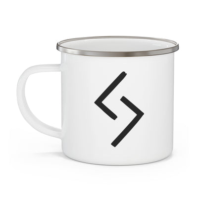 Jera (Harvest) Viking Rune Enamel Camping Mug Scandinavian Design Studio