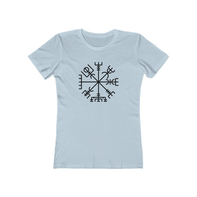 Viking Compass Women's Fit T-Shirt Solid Light Blue / S - Scandinavian Design Studio