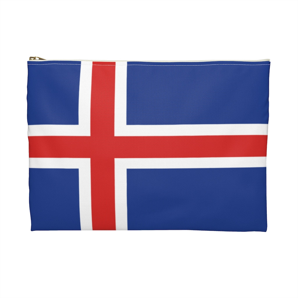 Icelandic Flag Accessory Pouch - Scandinavian Design Studio