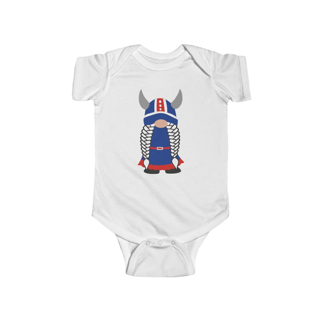 Icelandic Viking Girl Gnome Baby Bodysuit Scandinavian Design Studio