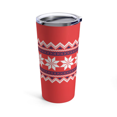 Red Nordic Sweater 20 oz Insulated Tumbler - Scandinavian Design Studio