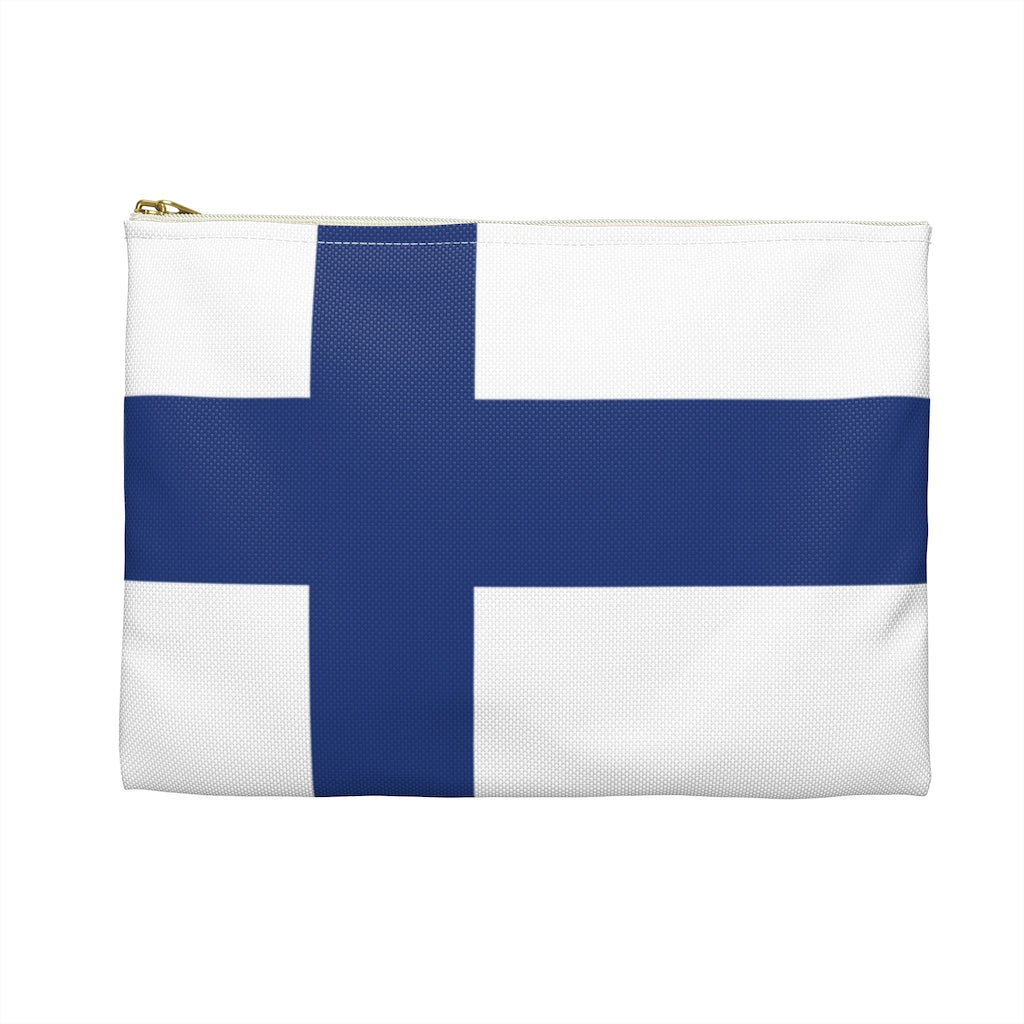 Finnish Flag Accessory Pouch - Scandinavian Design Studio