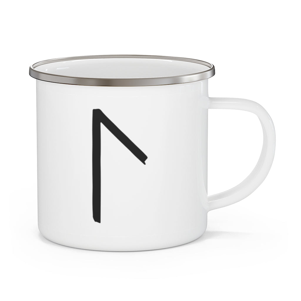 Laguz (Lake) Viking Rune Enamel Camping Mug Scandinavian Design Studio