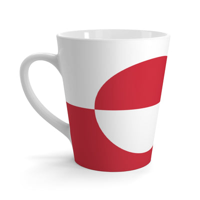 Greenlandic Flag Latte Mug Scandinavian Design Studio