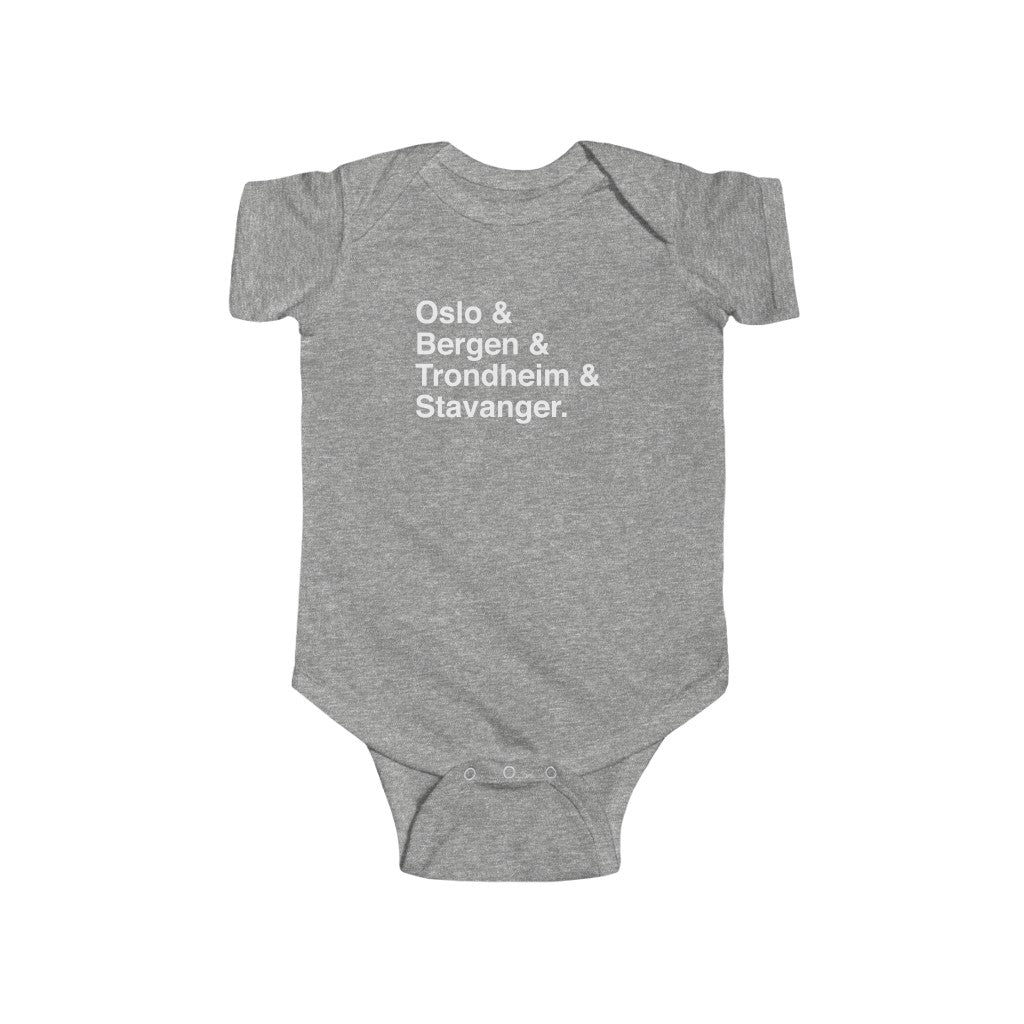 Cities Of Norway Baby Bodysuit Scandinavian Design Studio