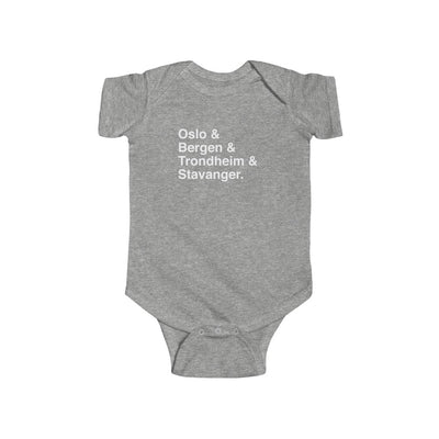 Cities Of Norway Baby Bodysuit Scandinavian Design Studio