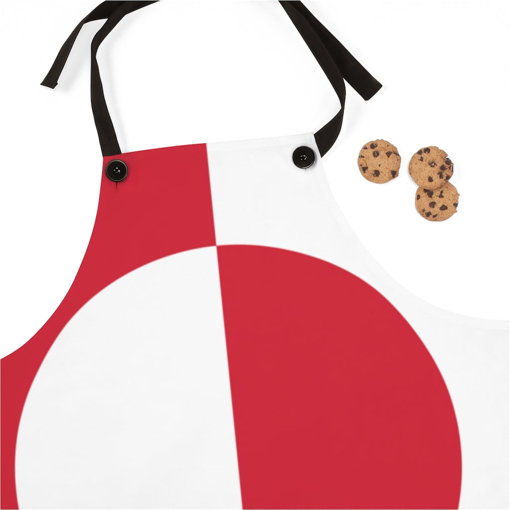 Greenlandic Flag Apron Scandinavian Design Studio
