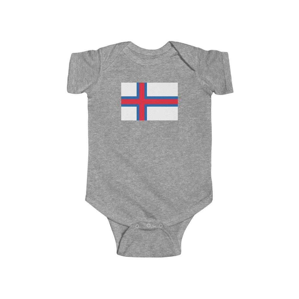 Faroese Flag Baby Bodysuit Scandinavian Design Studio