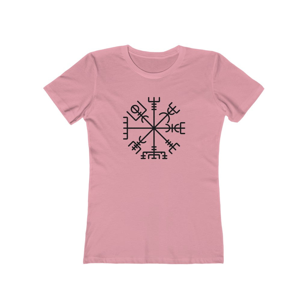 Viking Compass Women's Fit T-Shirt Solid Light Pink / S - Scandinavian Design Studio