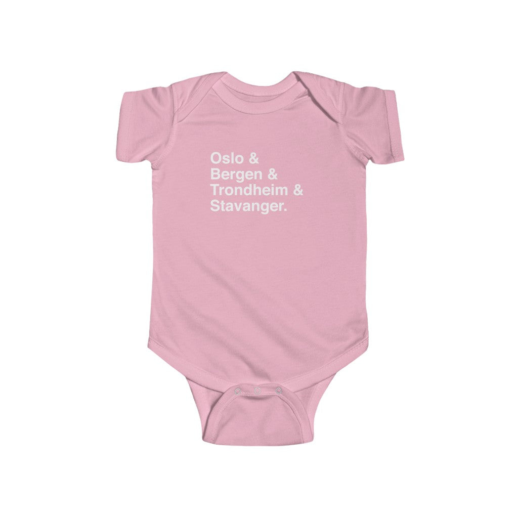 Cities Of Norway Baby Bodysuit Scandinavian Design Studio