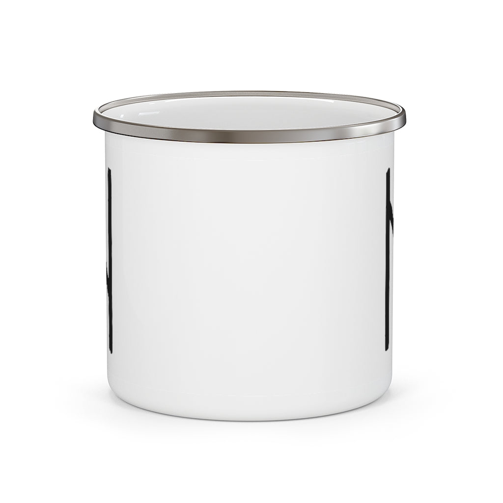 Hagalaz (Force Of Nature) Viking Rune Enamel Camping Mug Scandinavian Design Studio