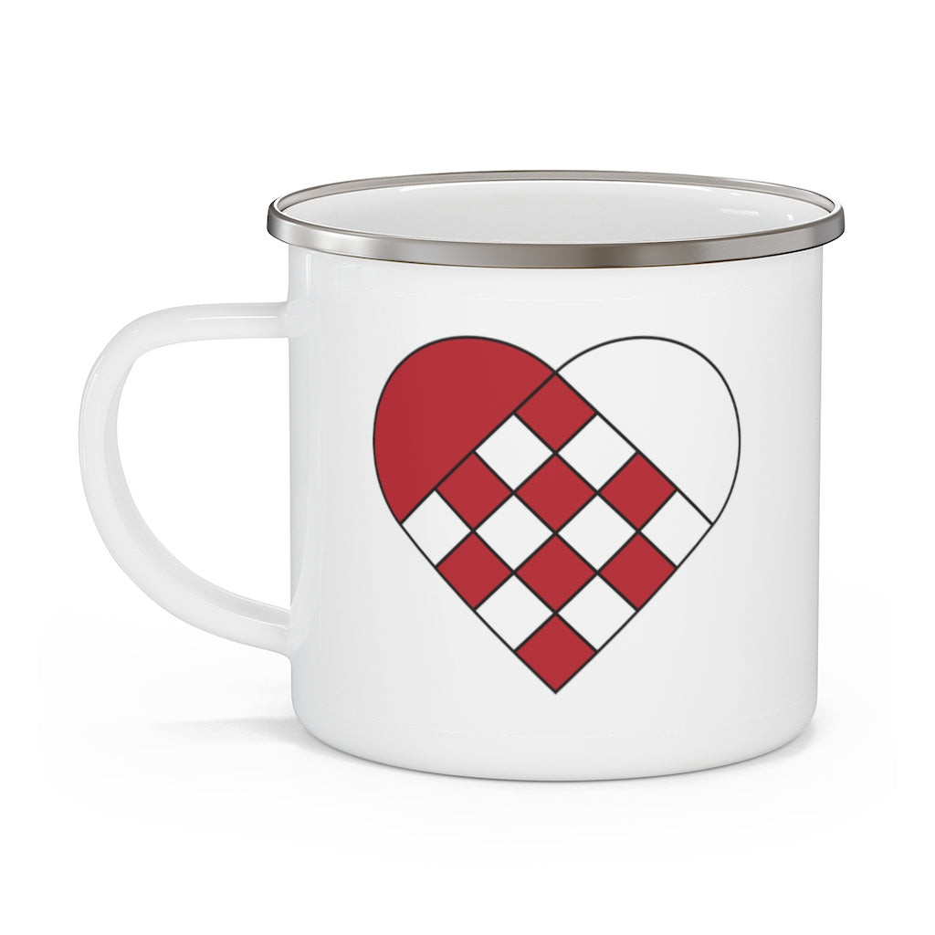 Jule Heart Enamel Camping Mug 12oz - Scandinavian Design Studio