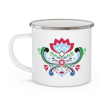Midsummer Rosemaling Camping Mug Scandinavian Design Studio