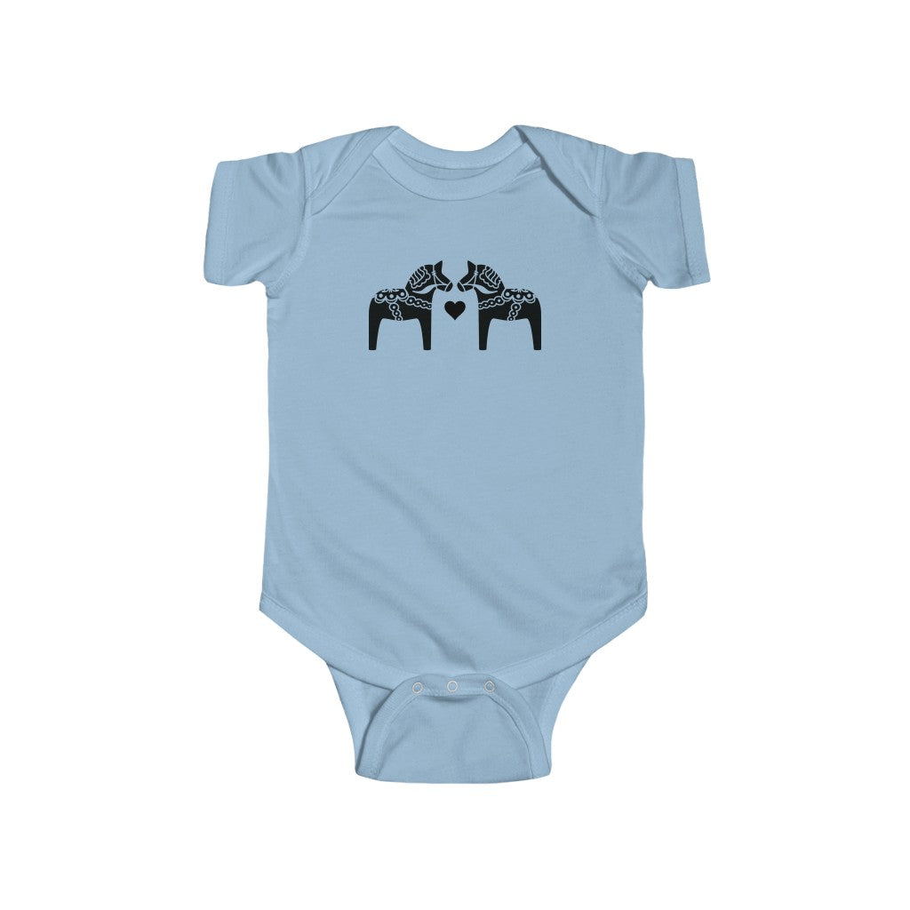 Dala Horse Baby Bodysuit Scandinavian Design Studio