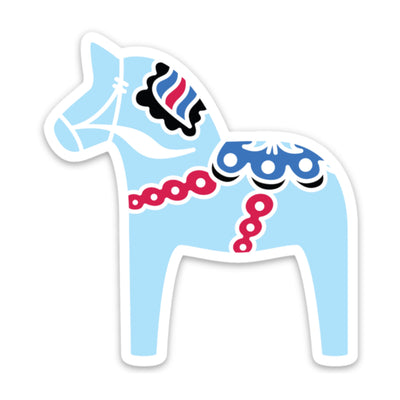 Midsummer Dala Horse Sticker Scandinavian Design Studio
