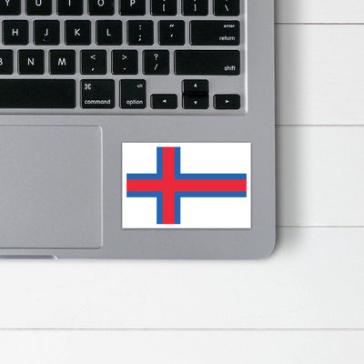 Faroese Flag Sticker Scandinavian Design Studio