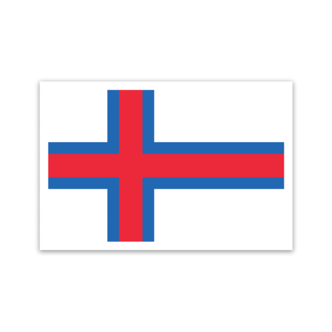 Faroese Flag Sticker Scandinavian Design Studio