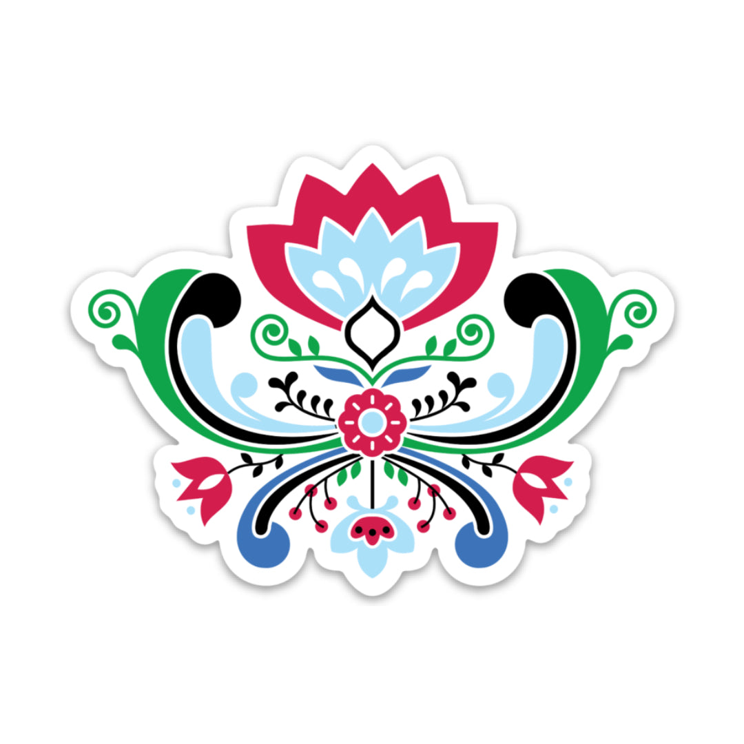 Rosemaling Sticker Scandinavian Design Studio
