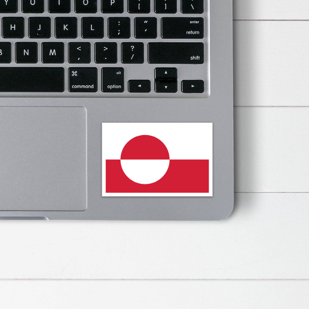 Greenlandic Flag Sticker Scandinavian Design Studio