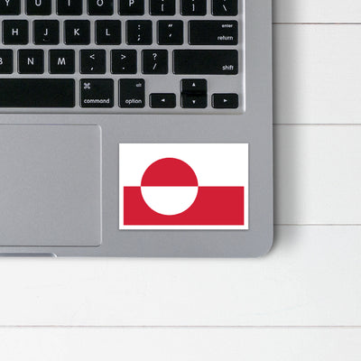 Greenlandic Flag Sticker Scandinavian Design Studio