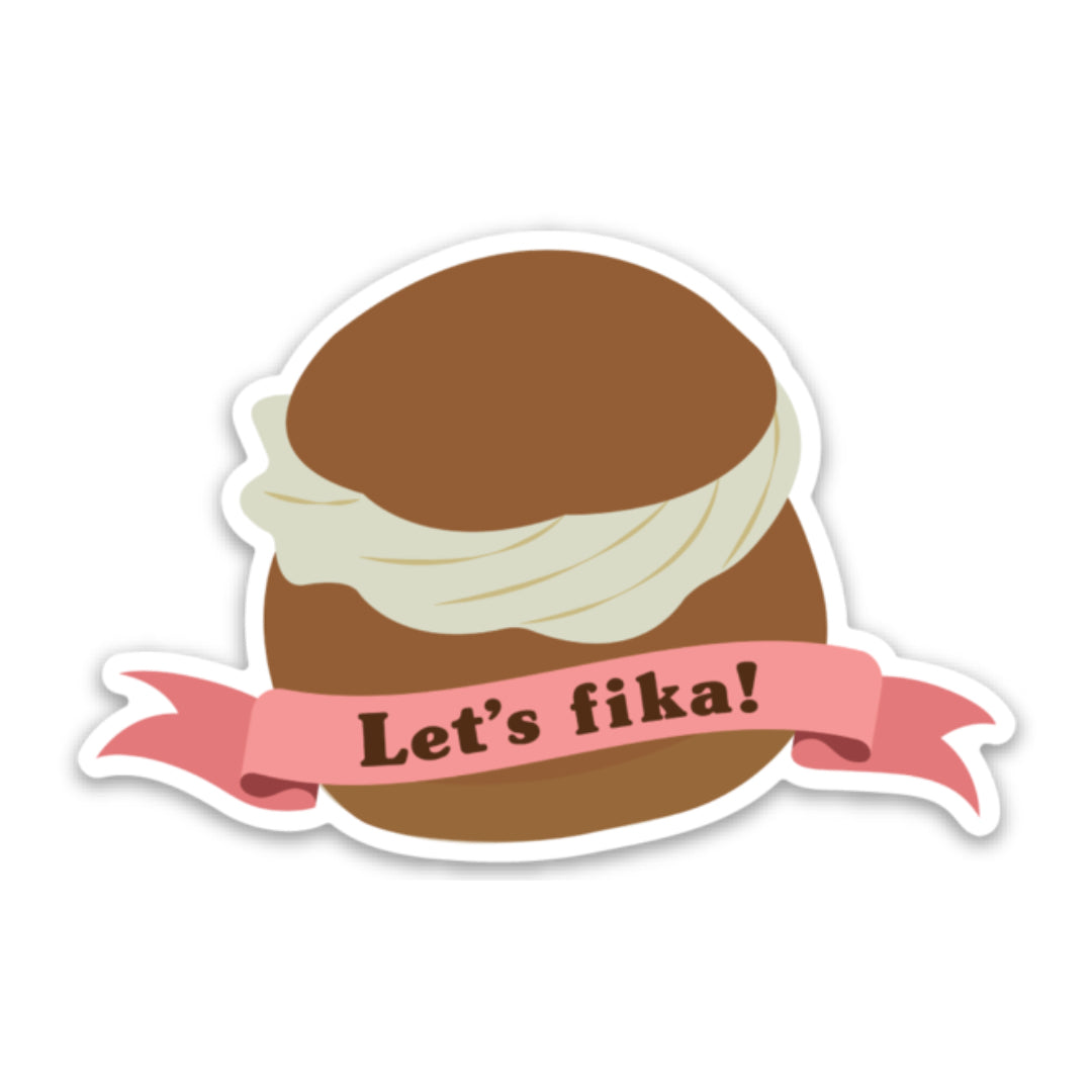 Let's Fika Sticker Scandinavian Design Studio