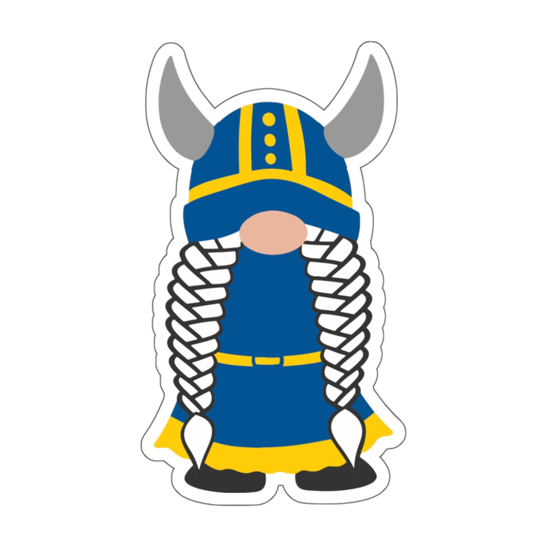 Swedish Viking Girl Gnome Sticker Scandinavian Design Studio