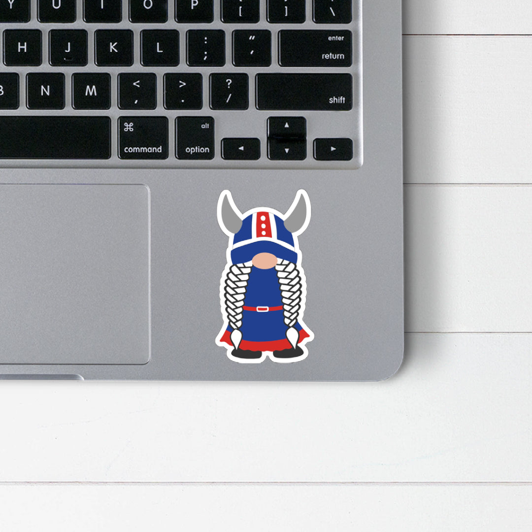 Icelandic Viking Girl Gnome Sticker Scandinavian Design Studio