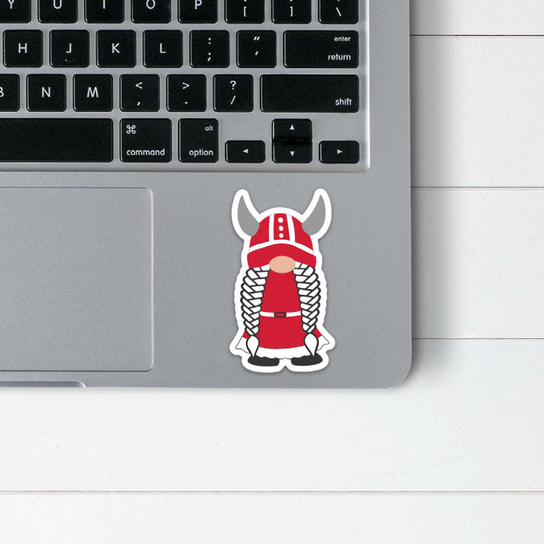 Danish Viking Girl Gnome Sticker Scandinavian Design Studio
