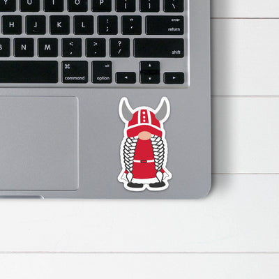 Danish Viking Girl Gnome Sticker Scandinavian Design Studio