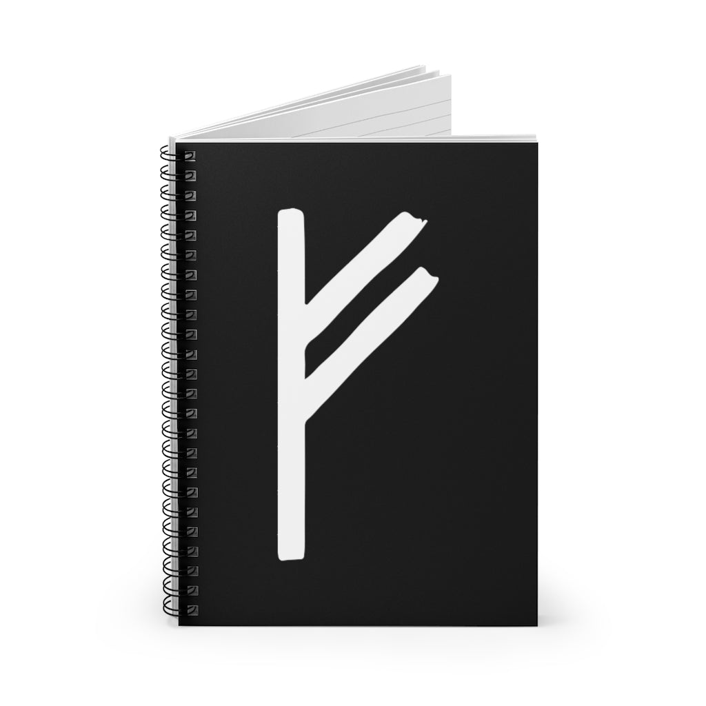 Fehu (Wealth) Viking Rune Spiral Notebook Scandinavian Design Studio