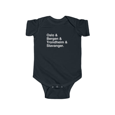 Cities Of Norway Baby Bodysuit Scandinavian Design Studio