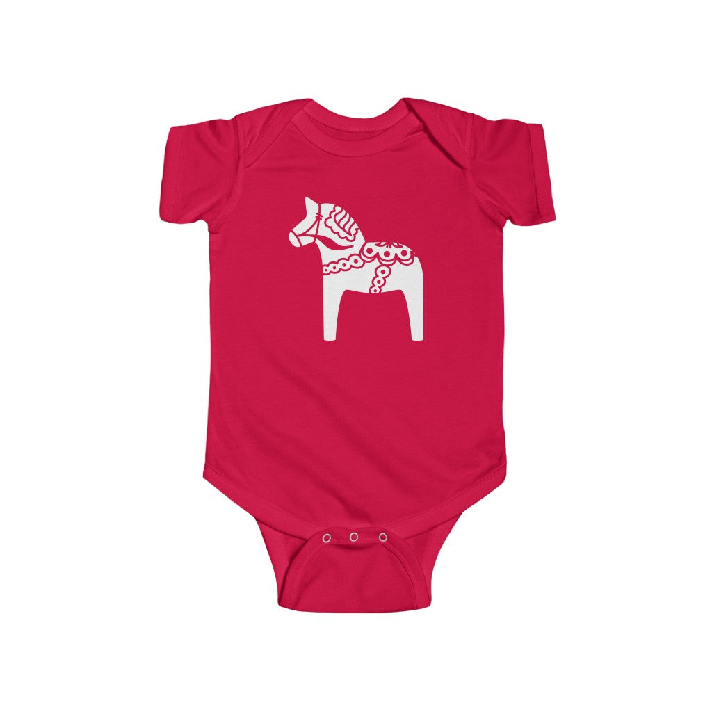 Swedish Horse Baby Bodysuit Scandinavian Design Studio