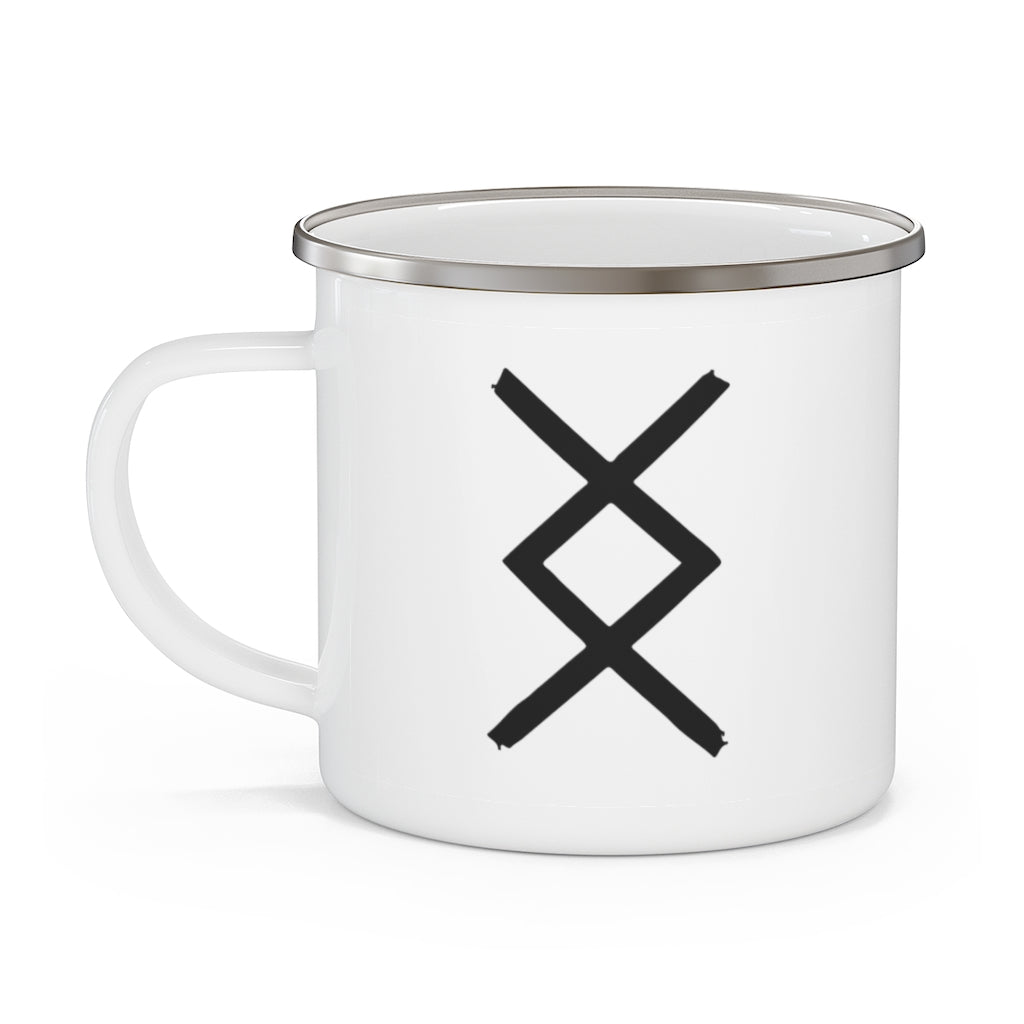 Ingwaz (Fertility) Viking Rune Enamel Camping Mug Scandinavian Design Studio