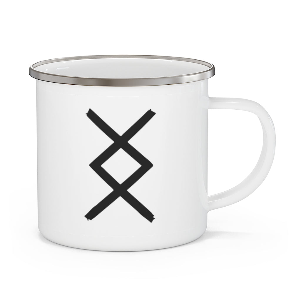 Ingwaz (Fertility) Viking Rune Enamel Camping Mug Scandinavian Design Studio