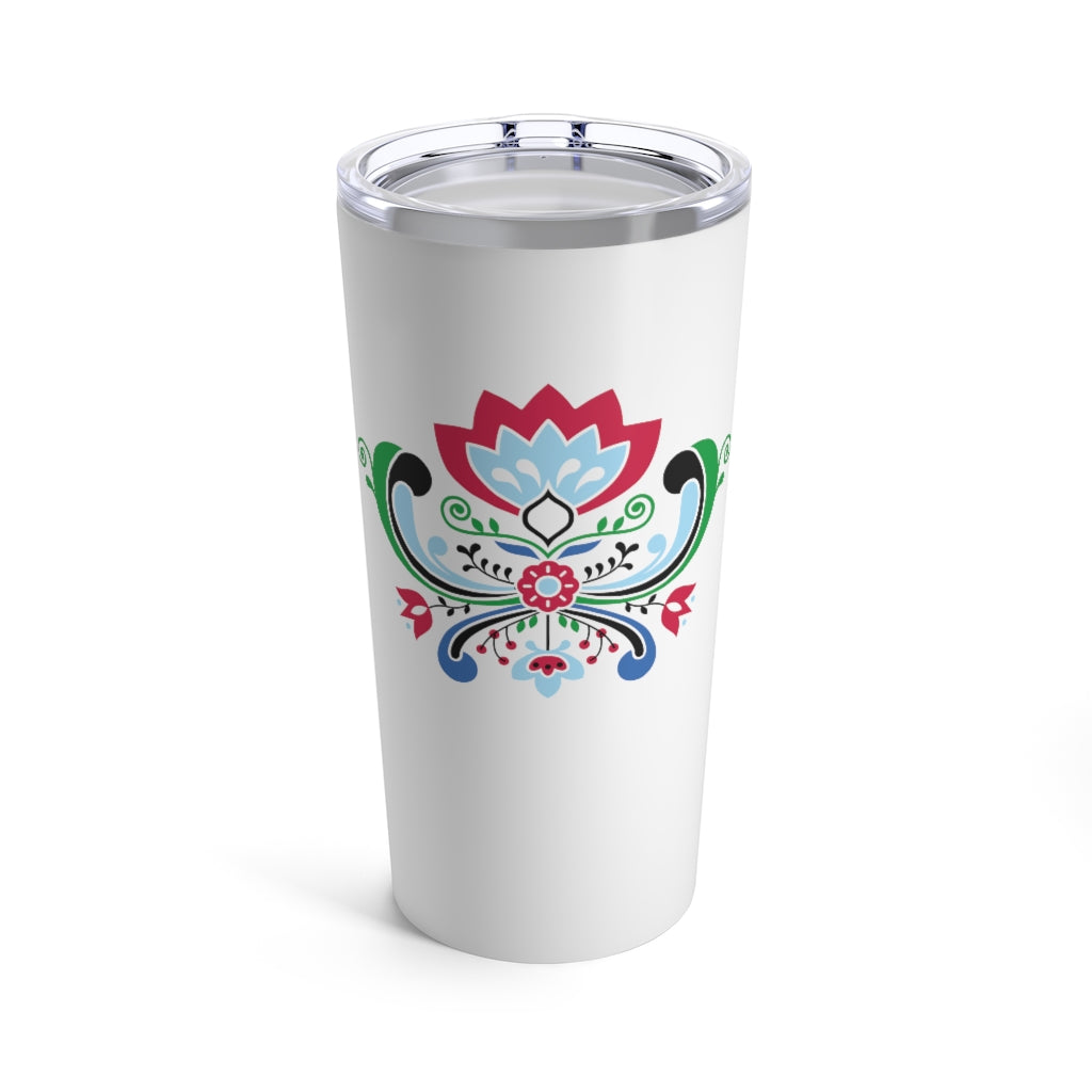 Midsummer Rosemaling 20 oz Insulated Tumbler Scandinavian Design Studio