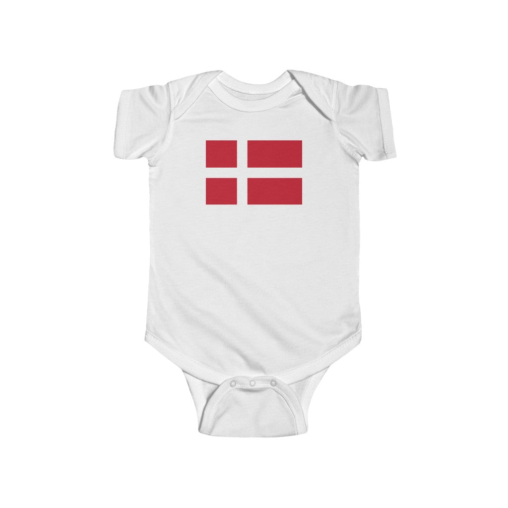Danish Flag Baby Bodysuit Scandinavian Design Studio