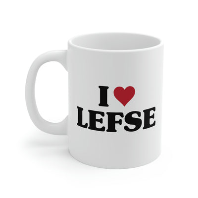 I Love Lefse Mug Scandinavian Design Studio