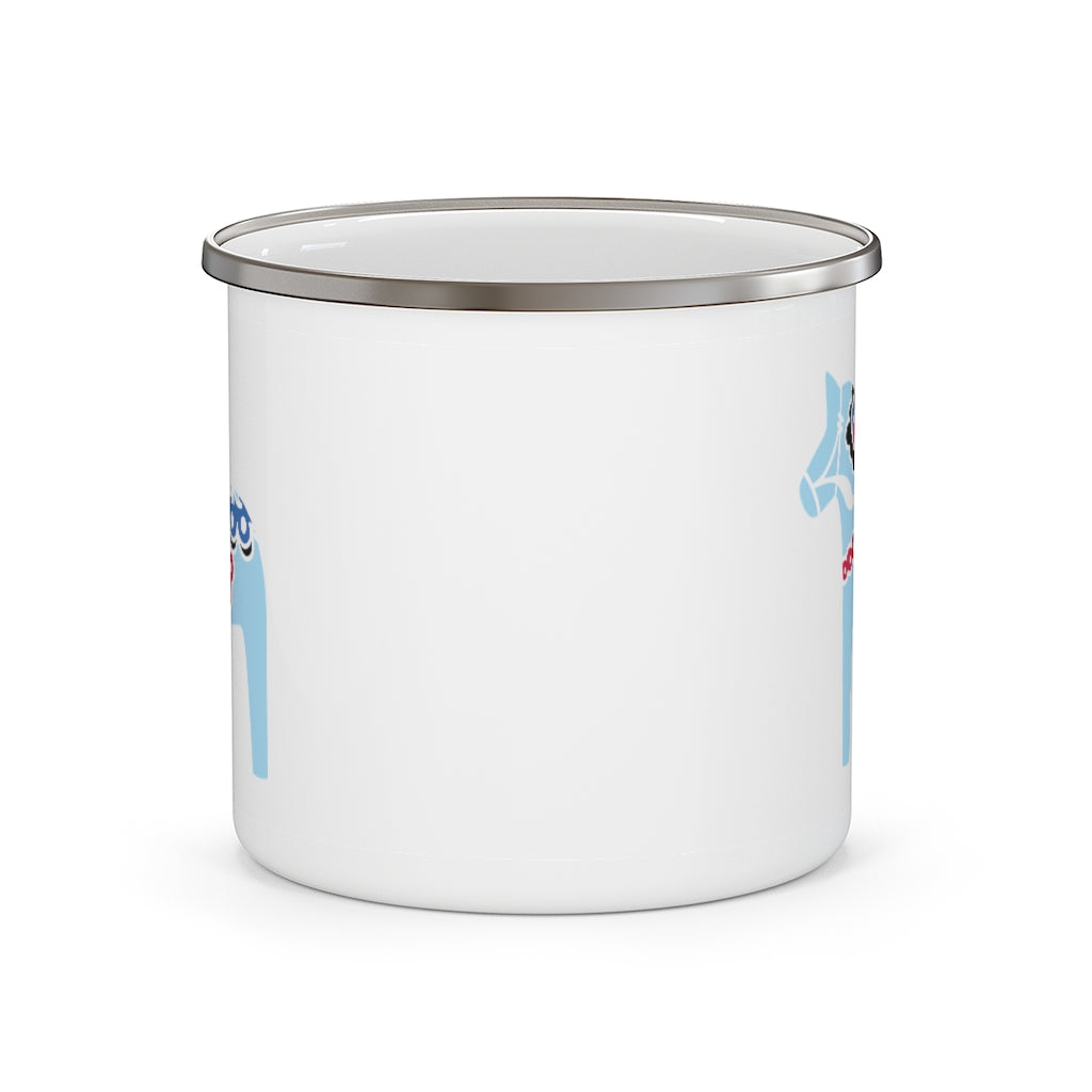 Midsummer Dala Horse Camping Mug Scandinavian Design Studio