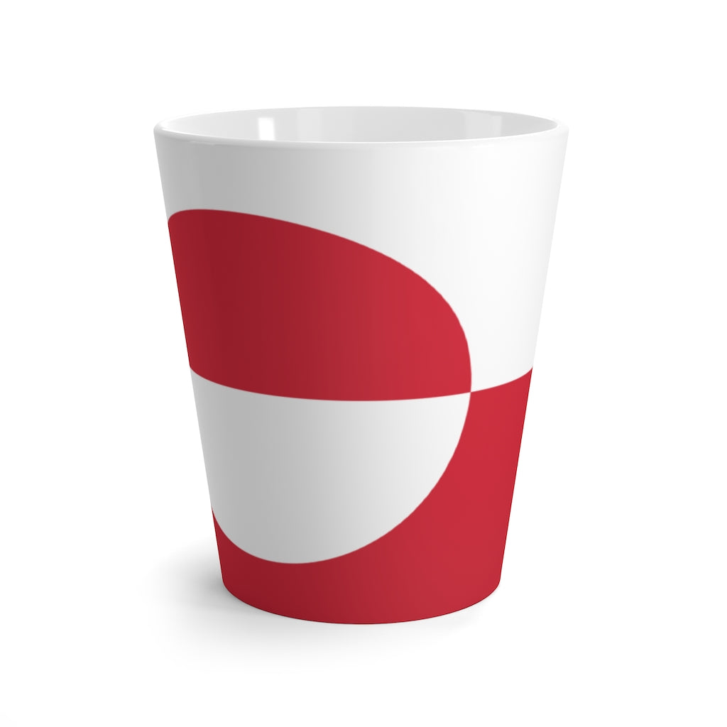 Greenlandic Flag Latte Mug Scandinavian Design Studio