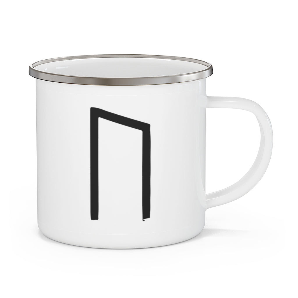 Uruz (Strength) Viking Rune Enamel Camping Mug Scandinavian Design Studio
