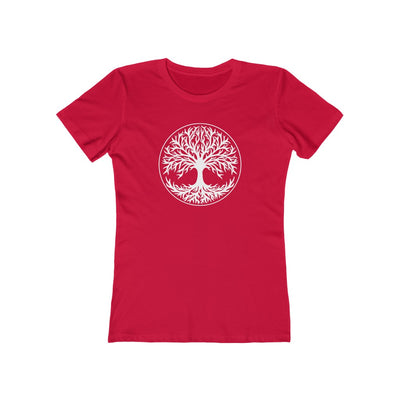 Tree Of Life Women's Fit T-Shirt Solid Red / S - Scandinavian Design Studio