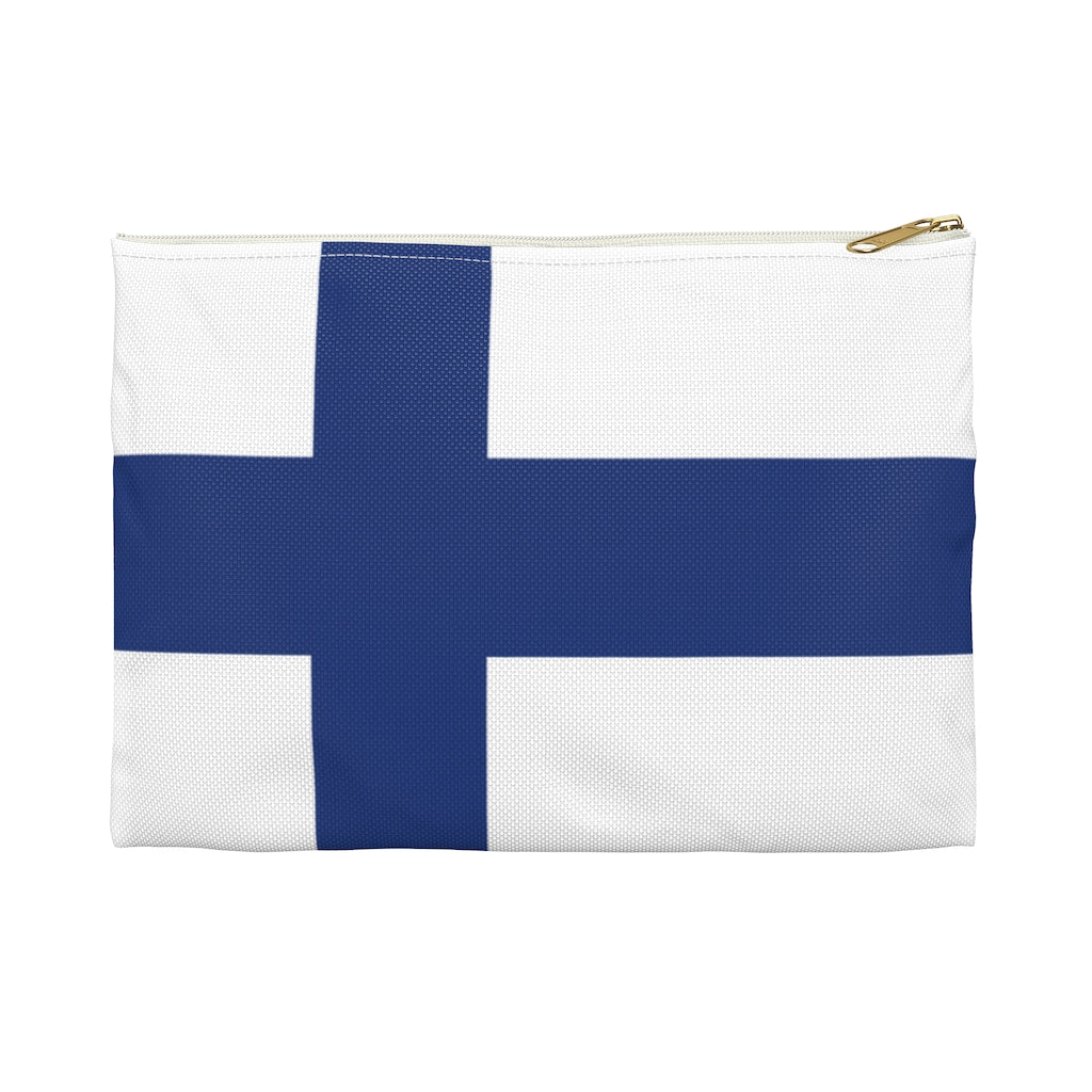 Finnish Flag Accessory Pouch - Scandinavian Design Studio