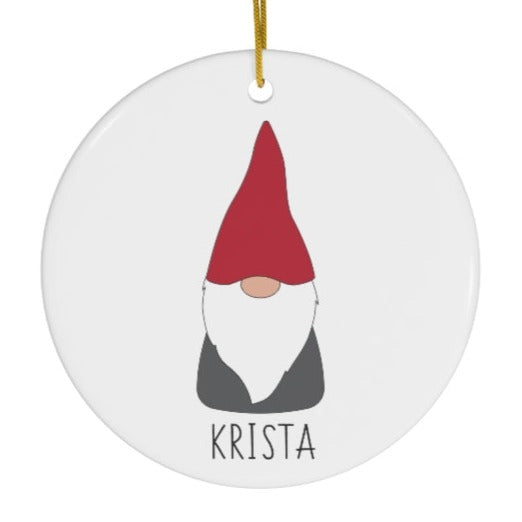Personalized Scandinavian Gnome Ornament Scandinavian Design Studio